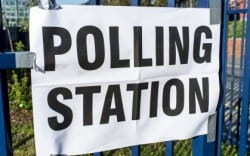 polling station banner