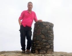 Mark Page at the top of the Welsh Three Peaks