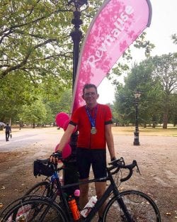 Team Revitalise Prudential RideLondon participant Martyn