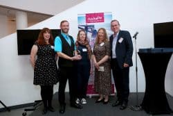 Representatives from the Museum of Liverpool accepting Most Accessible Tourist Attraction award from Revitalise CEO, Chris Simmonds