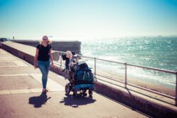 Revitalise guest and volunteer on a walk along Southampton's sunny seaside promenade