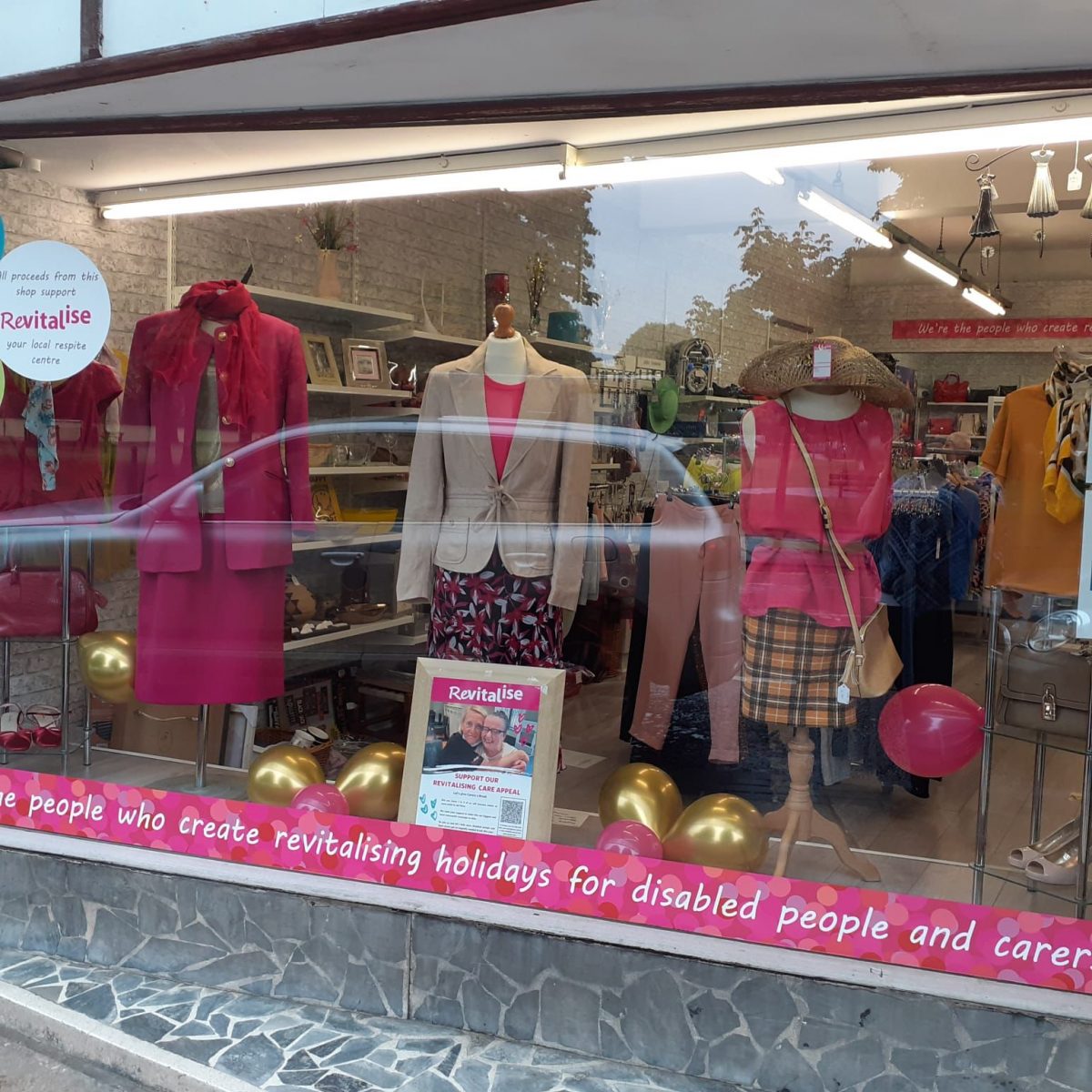 Revitalise Havant charity shop window display
