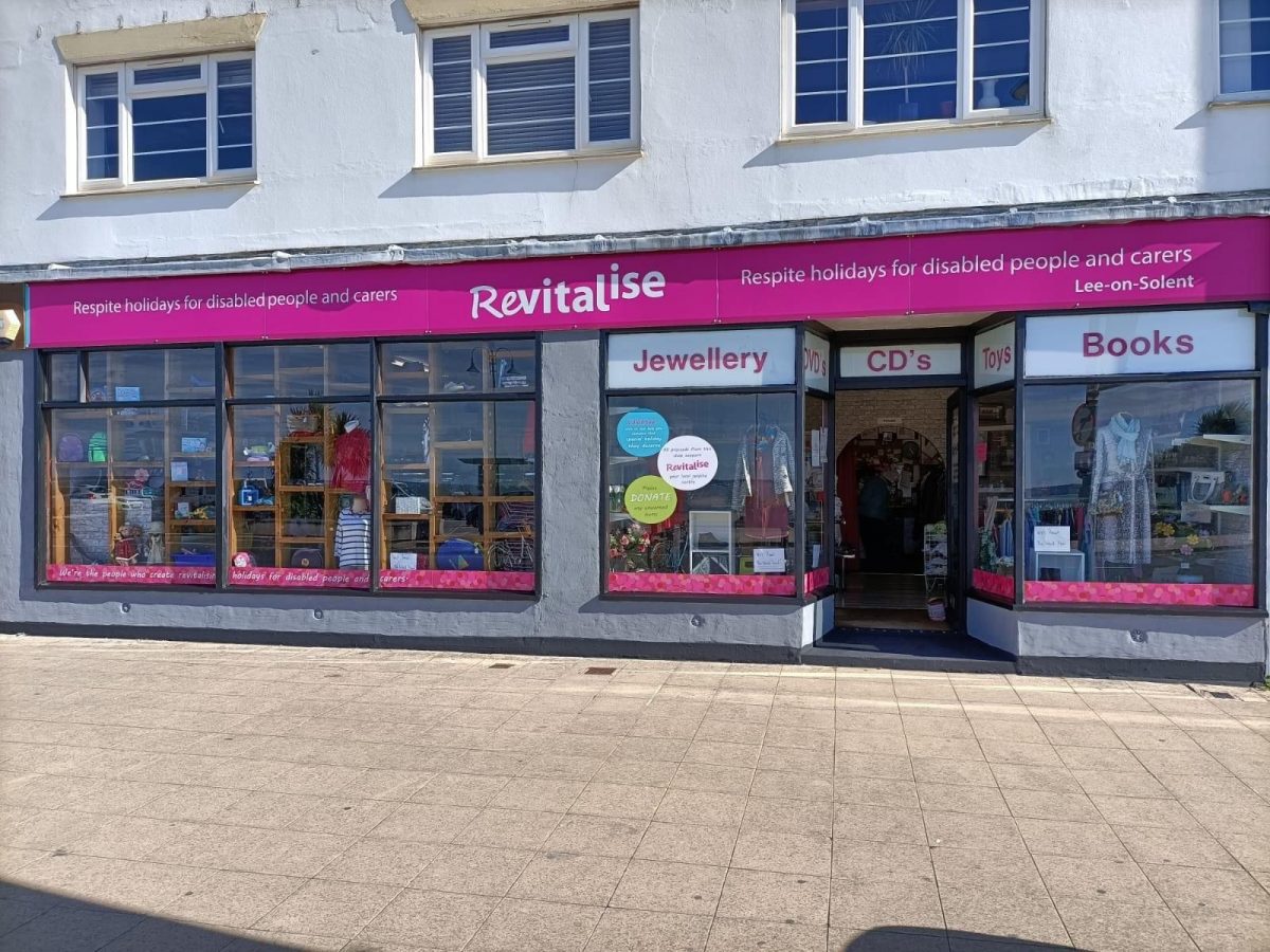 Revitalise Lee on Solent Charity Shop exterior