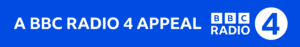 Blue logo with white text reading A BBC Radio 4 Appeal along with the BBC Radio 4 logo