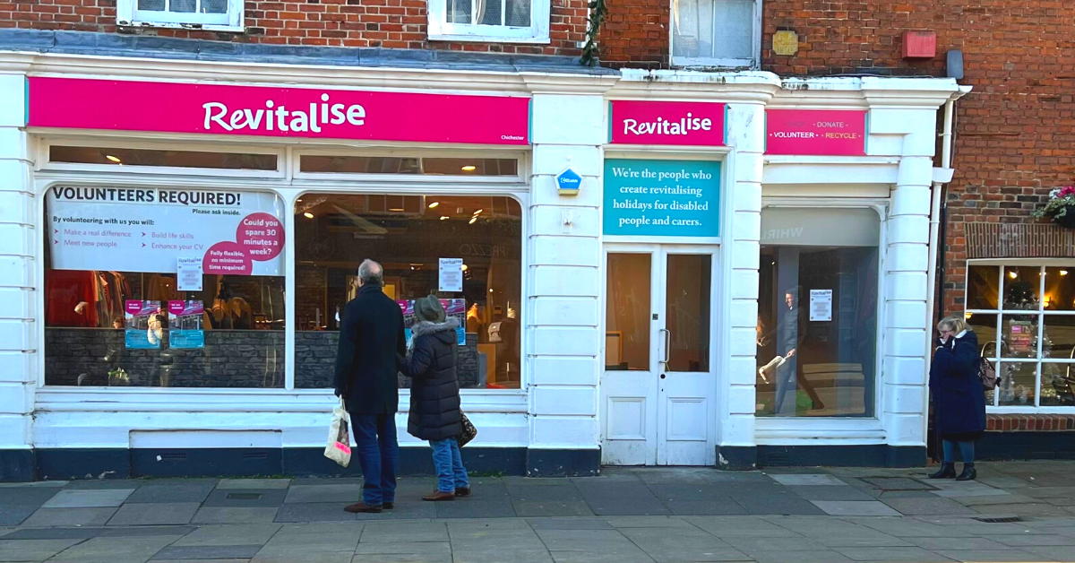 Revitalise charity shop at Chichester